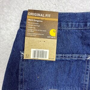 Carhartt Work Dungaree Denim Jeans Mens 31x30 B13 DST Darkstone NWT NOS